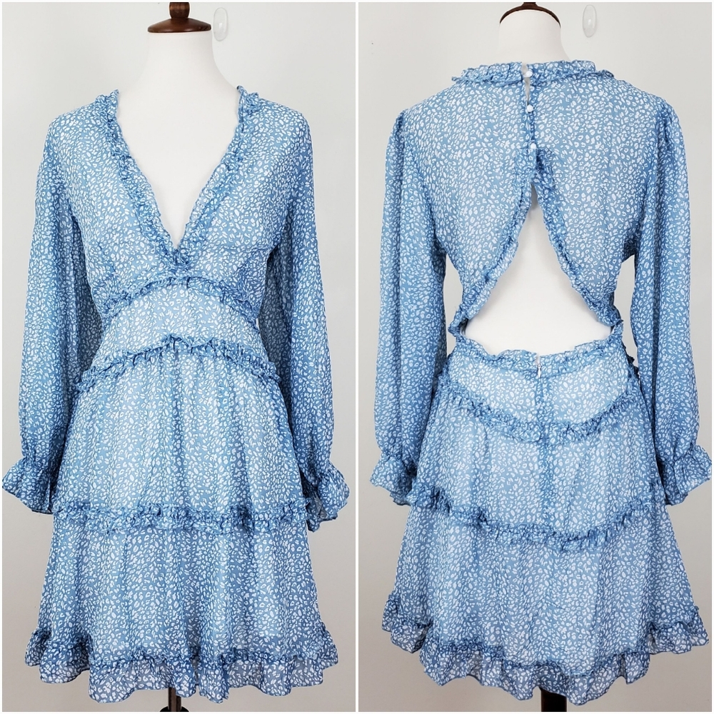 Boutique Ruffle Open Back Prairie Dress